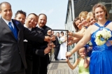 Wedding Party Photos - Work with your photographer to create unique photos.<br />Look at what Rachel and Jonathan did!